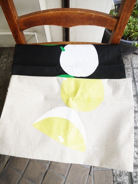 20綿麻クロスfruitsワンハンドルBAG　8251A-003